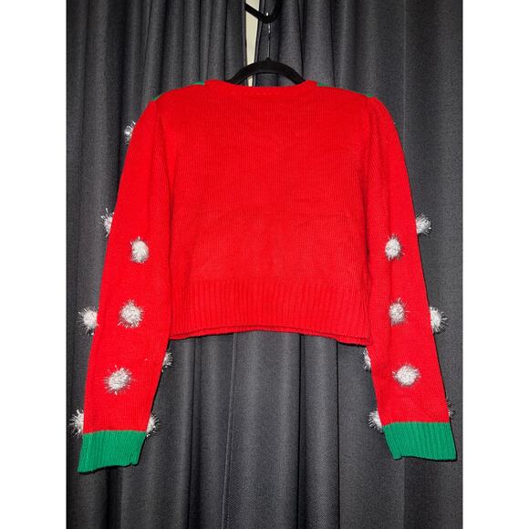 Ugly Christmas Sweater Xmas Size Large Crop - Picture 3 of 3